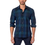 Jared Lang // THOMAS Button-Up // Dark Blue Large Check (L)