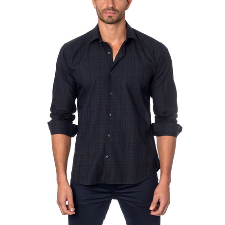 Jared Lang // THOMAS Button-Up // Black Multi Check (M)