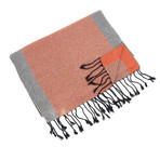 Bub Moda // Solid Scarf // Grey + Red Stripe