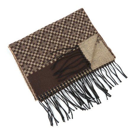 Bub Moda // Checkered Scarf // Brown