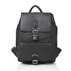 Worker Leather Backpack // Black