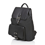 Worker Leather Backpack // Black