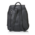 Worker Leather Backpack // Black