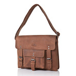 Old School Messenger Bag // Brown