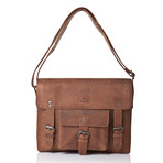 Old School Messenger Bag // Brown