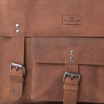 Old School Messenger Bag // Brown