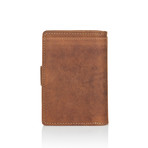 Leather Lock Wallet // Brown