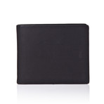 Gentlemen's Leather Flat Wallet // Black