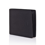 Gentlemen's Leather Flat Wallet // Black