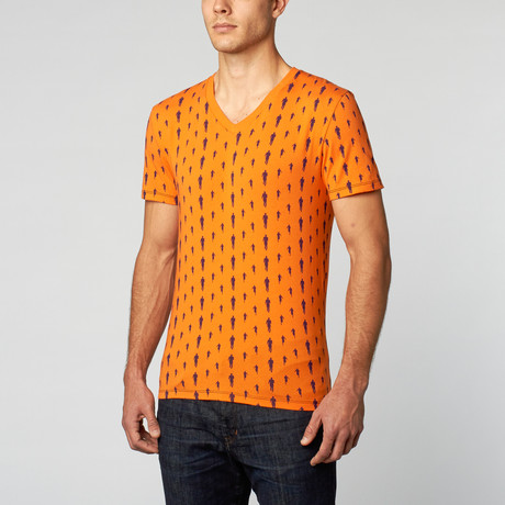 Marathoner V-Neck Tee // Orange (S[28-30''])