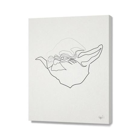 One Line Yoda (20"H x 16"W x 1.5"D)