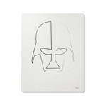 Star Wars // One Line Vader // Aluminum Print (16"L x 20"H)