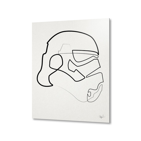 Star Wars // One Line Storm Trooper // Aluminum Print (16"L x 20"H)
