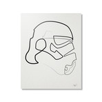 Star Wars // One Line Storm Trooper // Aluminum Print (16"L x 20"H)