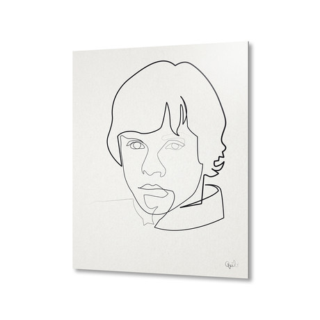 Star Wars // One Line Luke // Aluminum Print (16"L x 20"H)