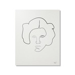 Star Wars // One Line Leia // Aluminum Print (16"L x 20"H)