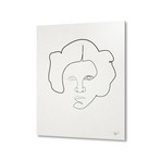 Star Wars // One Line Leia // Aluminum Print (16"L x 20"H)