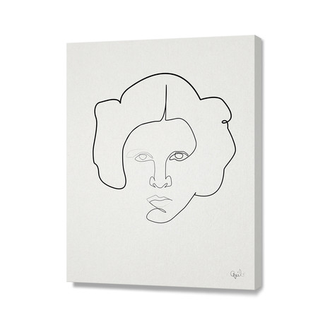 One Line Leia (20"H x 16"W x 1.5"D)