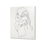 Star Wars // One Line Chewie // Aluminum Print (16"L x 20"H)