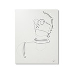 Star Wars // One Line C3PO // Aluminum Print (16"L x 20"H)
