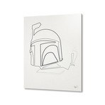 Star Wars // One Line Boba Fett // Aluminum Print (16"L x 20"H)