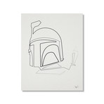 One Line Boba Fett (20"H x 16"W x 1.5"D)