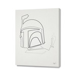 One Line Boba Fett (20"H x 16"W x 1.5"D)