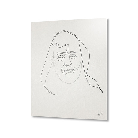 Star Wars // One Line Obi Wan Kenobi // Aluminum Print (16"L x 20"H)