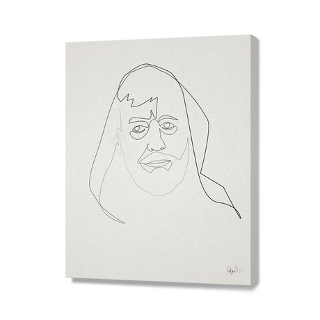 One Line Obi Wan Kenobi (20"H x 16"W x 1.5"D)