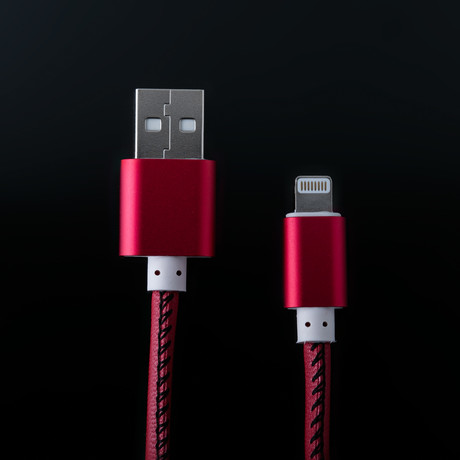 Luxe USB Cable // Red (iPhone: 39"L)