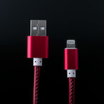 Luxe USB Cable // Red (iPhone // 8"L)