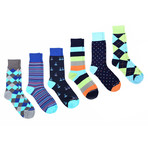 Dress Socks // Blue Mix // Pack of 6