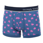 Turtle Boxer Trunk // Navy + Pink (L (36"-358"))
