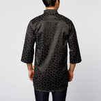 Junaeu Zip Up Shirt // Black Camo (L)