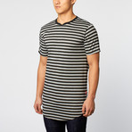 Premium Burnside Tee // Black + Gray Stripe (M)