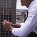 Walk Bracelet Leather Strap // Black (6.1'' - 7.0'')