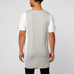 Zanerobe // Flintlock Side Tee // Grey Marle & White (S)