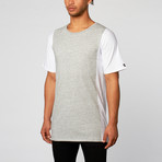 Zanerobe // Flintlock Side Tee // Grey Marle & White (S)