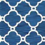 Hand-Tufted Lamb's Wool Area Rug // PBW-820 // Navy (6'L x 4'W)