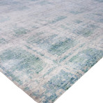 Hand-Knotted Bamboo Silk Area Rug // PV-5 // Ivory (1'7L x 1'W)