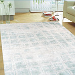 Hand-Knotted Bamboo Silk Area Rug // PV-5 // Ivory (1'7L x 1'W)
