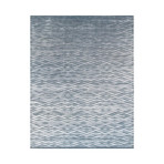 Hand-Knotted Silk + Wool Area Rug // SHIMMER-7 // Blue (2'10"L x 2'1"W)
