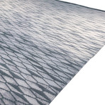 Hand-Knotted Silk + Wool Area Rug // SHIMMER-7 // Blue (2'10"L x 2'1"W)