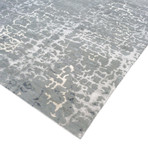 Hand-Knotted Silk + Wool Area Rug // REFLECTION-2 // Grey (10'3"L x 8'2"W)