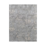 Hand-Knotted Silk + Wool Area Rug // REFLECTION-2 // Grey (10'3"L x 8'2"W)