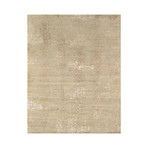 Hand-Knotted Silk + Wool Area Rug // REFLECTION-1 // Beige (10'L x 8'W)