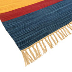 Hand-Woven Cotton Area Rug // PBB-01 // Multi (6'L x 4'W)
