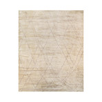 Hand-Knotted Bamboo Silk Area Rug // PCS-9 // Ivory