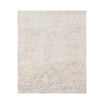 Hand-Knotted Bamboo Silk Area Rug // PCS-1A // Beige