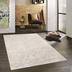 Hand-Knotted Bamboo Silk Area Rug // PCS-1A // Beige